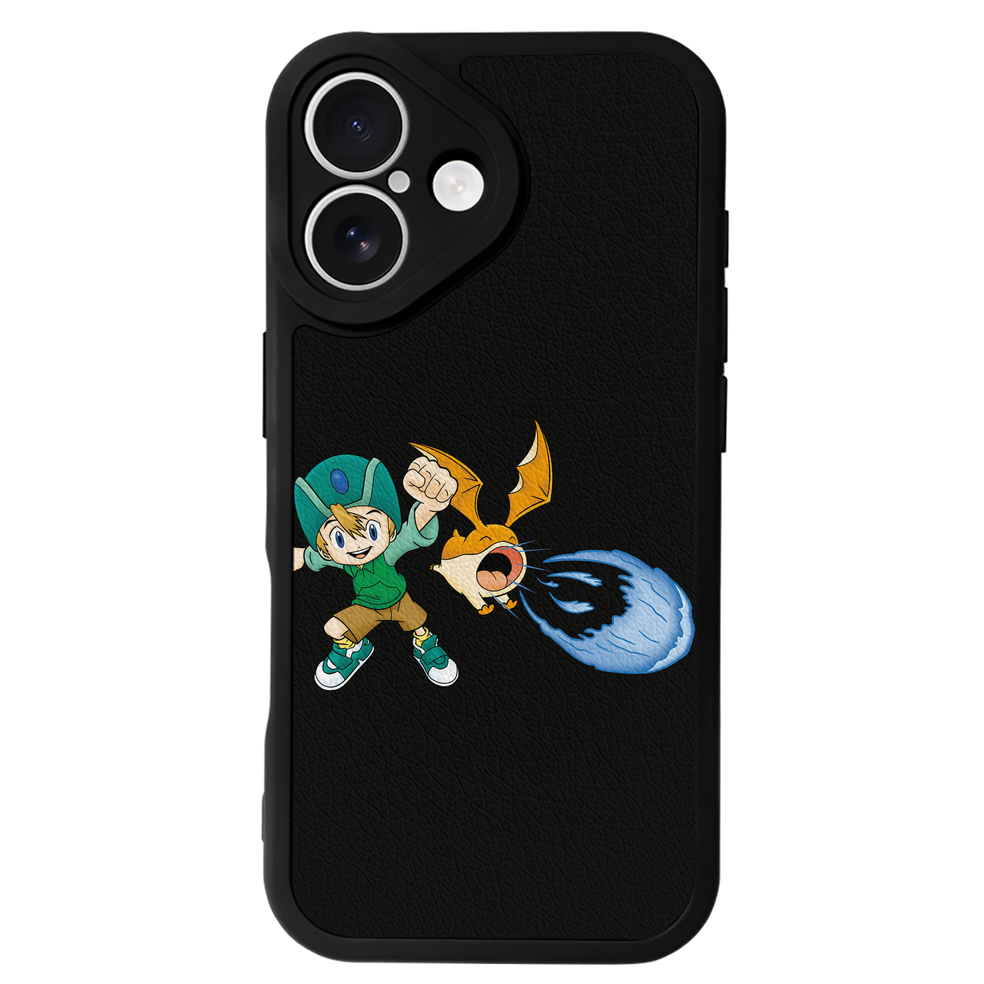 （画像用） Digimon デジタルモンスター/デジモン 【iPhone 16シリーズ対応】シリコンスマホケース（レザー調） 材質：シリコン